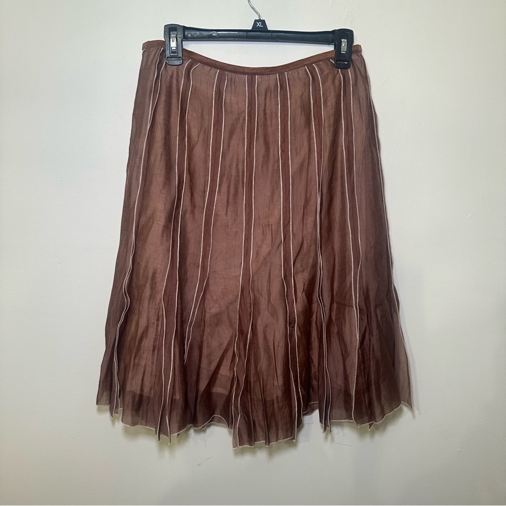 SOLD! Brown Pleated Women's Skirt